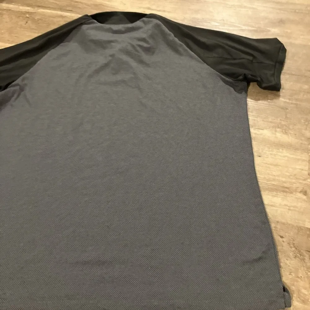 Nike Golf Dri-FIT Polo Shirt Mens XL Gray Black Raglan Short Sleeve‎ 56323-05553